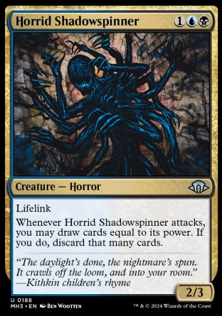 (188) Magic The Gathering Modern Horizons 3 Single: Horrid Shadowspinner  Uncommon