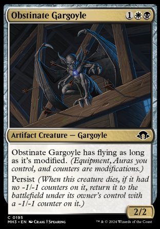 (195) Magic The Gathering Modern Horizons 3 Single: Obstinate Gargoyle  Common