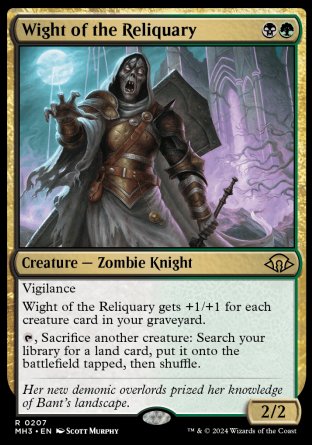 (207) Magic The Gathering Modern Horizons 3 Single: Wight of the Reliquary  Rare