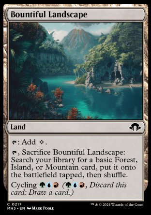 (217) Magic The Gathering Modern Horizons 3 Single: Bountiful Landscape  Common