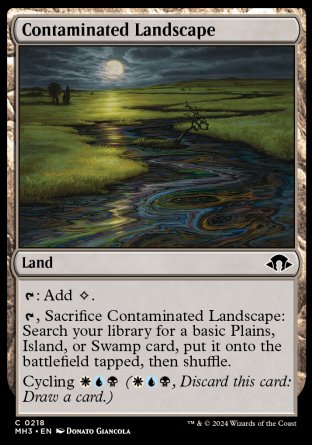 (218) Magic The Gathering Modern Horizons 3 Single: Contaminated Landscape  Common