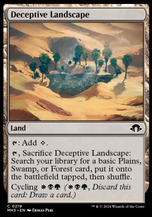 (219) Magic The Gathering Modern Horizons 3 Single: Deceptive Landscape  Holo Common