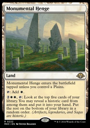 (222) Magic The Gathering Modern Horizons 3 Single: Monumental Henge  Rare