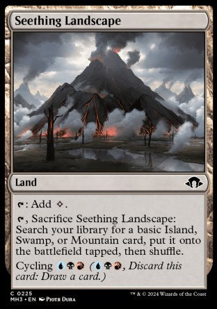 (225) Magic The Gathering Modern Horizons 3 Single: Seething Landscape  Common