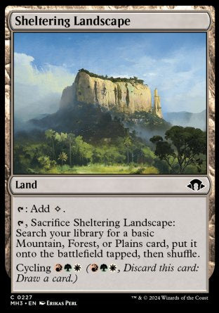 (227) Magic The Gathering Modern Horizons 3 Single: Sheltering Landscape  Holo Common