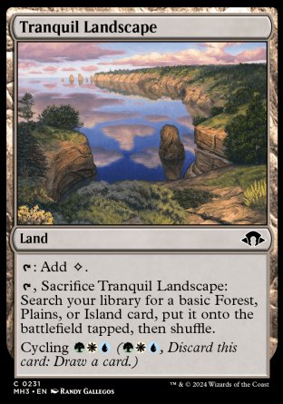 (231) Magic The Gathering Modern Horizons 3 Single: Tranquil Landscape  Holo Common