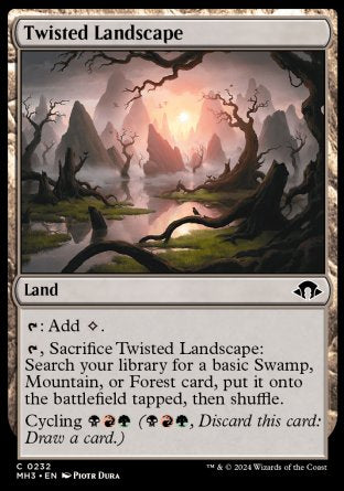 (232) Magic The Gathering Modern Horizons 3 Single: Twisted Landscape  Common