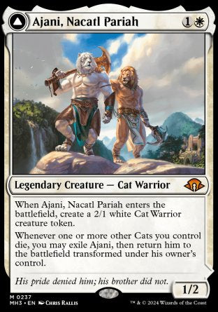 (237) Magic The Gathering Modern Horizons 3 Single: Ajani, Nacatl Pariah // Ajani, Nacatl Avenger  Holo Mythic