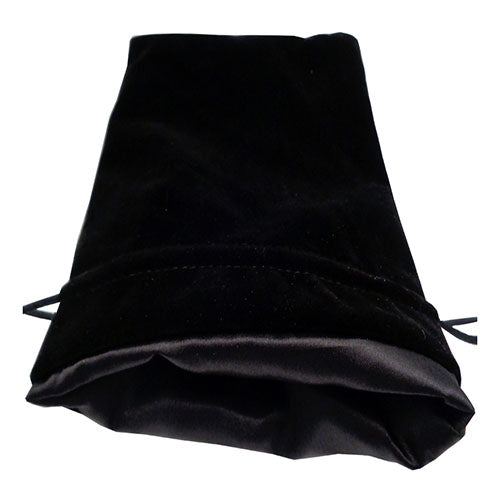 Fanroll - Large Velvet Dice Bag - Black w/ Black Satin