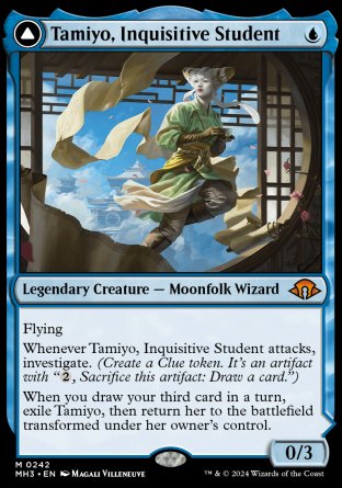 (242) Magic The Gathering Modern Horizons 3 Single: Tamiyo, Inquisitive Student // Tamiyo, Seasoned Scholar  Mythic