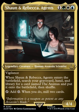 (247) Magic The Gathering Universes Beyond: Assassin's Creed: Extras Single: Shaun & Rebecca, Agents (V.2)  Holo Rare