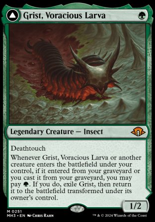 (251) Magic The Gathering Modern Horizons 3 Single: Grist, Voracious Larva // Grist, the Plague Swarm  Holo Mythic