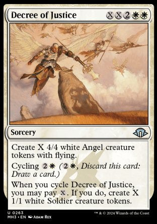 (263) Magic The Gathering Modern Horizons 3 Single: Decree of Justice  Uncommon