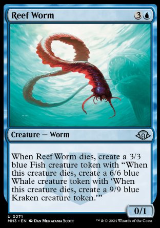 (271) Magic The Gathering Modern Horizons 3 Single: Reef Worm  Uncommon