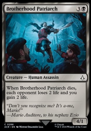 (286) Magic The Gathering Universes Beyond: Assassin's Creed: Extras Single: Brotherhood Patriarch  Common