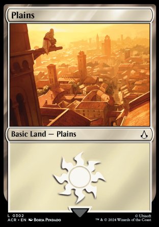 (302) Magic The Gathering Universes Beyond: Assassin's Creed: Extras Single: Plains (V.3)  Land