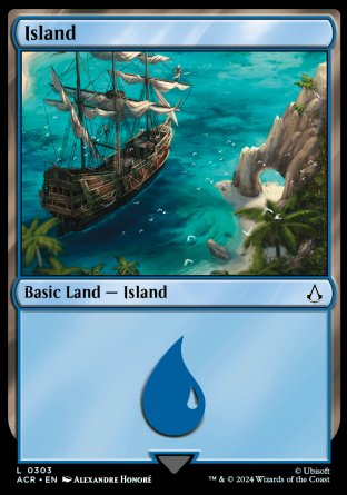 (303) Magic The Gathering Universes Beyond: Assassin's Creed: Extras Single: Island (V.3)  Land