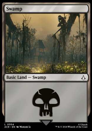 (304) Magic The Gathering Universes Beyond: Assassin's Creed: Extras Single: Swamp (V.3)  Land