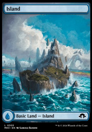 (305) Magic The Gathering Modern Horizons 3 Single: Island (V.1)  Holo Land