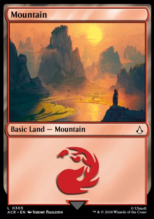 (305) Magic The Gathering Universes Beyond: Assassin's Creed: Extras Single: Mountain (V.3)  Land