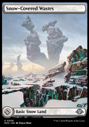 (309) Magic The Gathering Modern Horizons 3 Single: Snow-Covered Wastes (V.2)  Uncommon