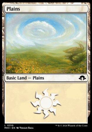 (310) Magic The Gathering Modern Horizons 3 Single: Plains (V.2)  Land