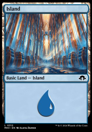 (312) Magic The Gathering Modern Horizons 3 Single: Island (V.2)  Land