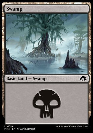 (314) Magic The Gathering Modern Horizons 3 Single: Swamp (V.2)  Land