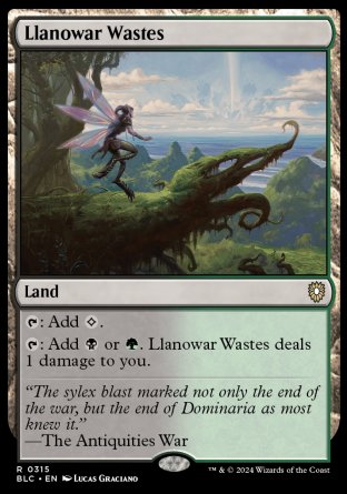 (315) Magic The Gathering Commander: Bloomburrow Single: Llanowar Wastes  Rare