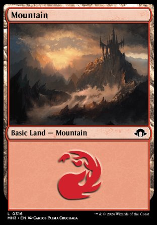 (316) Magic The Gathering Modern Horizons 3 Single: Mountain (V.2)  Land