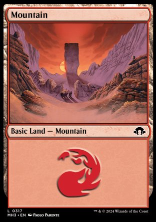 (317) Magic The Gathering Modern Horizons 3 Single: Mountain (V.3)  Land