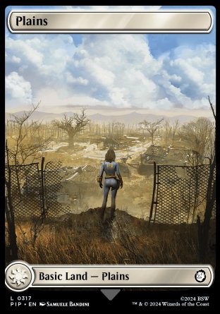 (317) Magic The Gathering Universes Beyond: Fallout Single: Plains (V.1)  Land