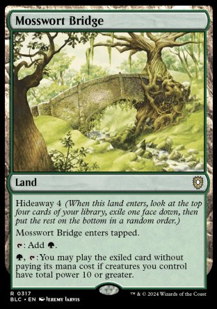 (317) Magic The Gathering Commander: Bloomburrow Single: Mosswort Bridge  Rare