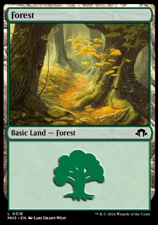 (318) Magic The Gathering Modern Horizons 3 Single: Forest (V.2)  Holo Land