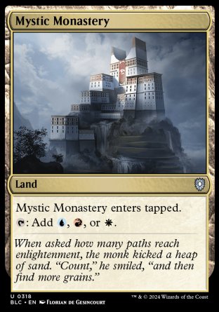 (318) Magic The Gathering Commander: Bloomburrow Single: Mystic Monastery  Uncommon