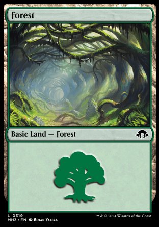 (319) Magic The Gathering Modern Horizons 3 Single: Forest (V.3)  Land