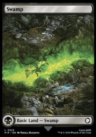 (322) Magic The Gathering Universes Beyond: Fallout Single: Swamp (V.2)  Land