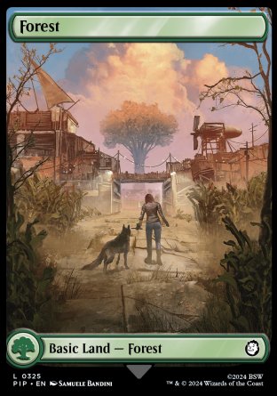 (325) Magic The Gathering Universes Beyond: Fallout Single: Forest (V.1)  Holo Land