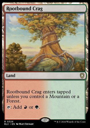 (326) Magic The Gathering Commander: Bloomburrow Single: Rootbound Crag  Rare