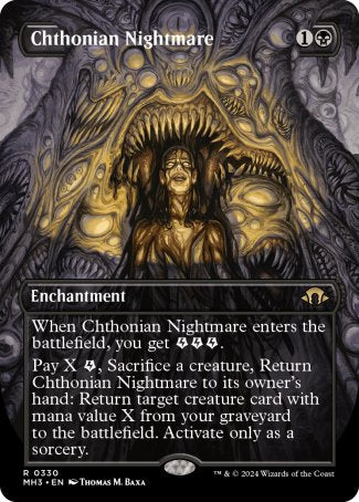 (330) Magic The Gathering Modern Horizons 3: Extras Single: Chthonian Nightmare (V.1)  Holo Rare