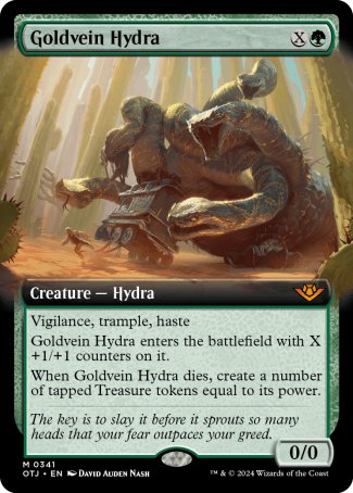 (341) Magic The Gathering Outlaws of Thunder Junction: Extras Single: Goldvein Hydra  Mythic