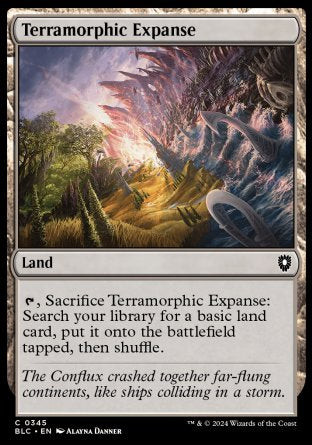 (345) Magic The Gathering Commander: Bloomburrow Single: Terramorphic Expanse  Common