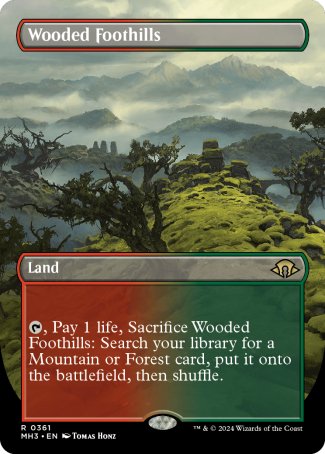 (361) Magic The Gathering Modern Horizons 3: Extras Single: Wooded Foothills (V.1)  Rare