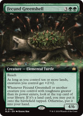 (362) Magic The Gathering Bloomburrow: Extras Single: Fecund Greenshell  Rare