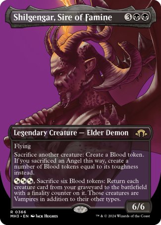 (366) Magic The Gathering Modern Horizons 3: Extras Single: Shilgengar, Sire of Famine (V.1)  Rare