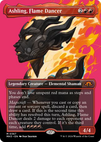 (367) Magic The Gathering Modern Horizons 3: Extras Single: Ashling, Flame Dancer (V.1)  Mythic