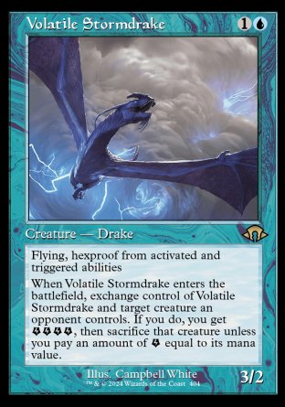 (404) Magic The Gathering Modern Horizons 3: Extras Single: Volatile Stormdrake (V.2)  Rare