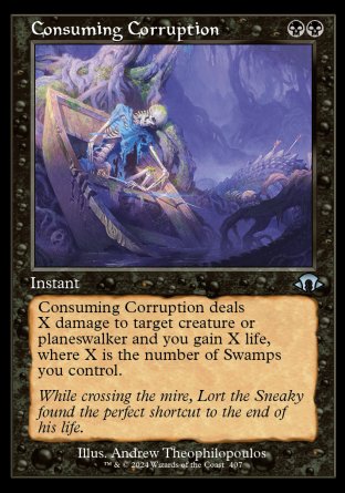 (407) Magic The Gathering Modern Horizons 3: Extras Single: Consuming Corruption  Holo Uncommon