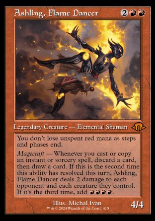 (415) Magic The Gathering Modern Horizons 3: Extras Single: Ashling, Flame Dancer (V.2)  Mythic