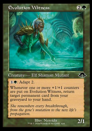 (424) Magic The Gathering Modern Horizons 3: Extras Single: Evolution Witness  Common